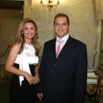 Η Μαρία Πολύζου μαζί με τον πρόεδρο του Εληνικού Παραρτήματος GEORGE BEST COSTACOS Νίκο Κωστάκο.